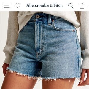 Abercrombie & Fitch the 90s Relaxed Cutoff High Rise Short Size 28